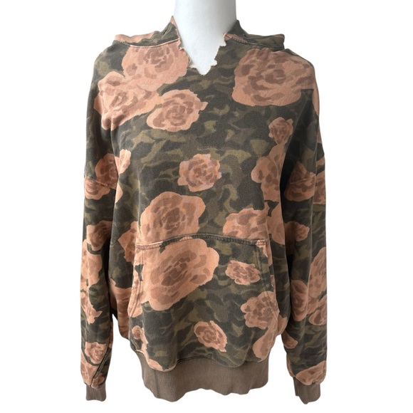 We The Free It’s A Vibe Oversized Relaxed Fit Hoodie In Green Moss Print Size XS - Picture 4 of 8